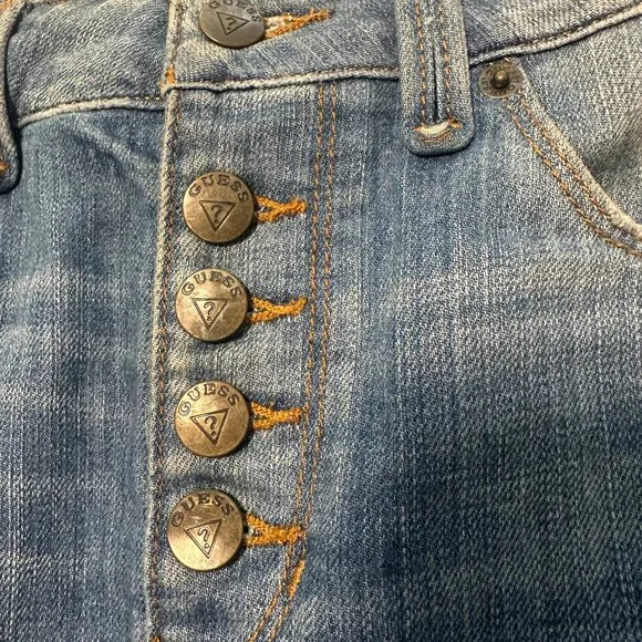 GUESS Denim Button-Up Mini Skirt - Picture 3 of 4
